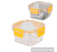 Urban Living Liberty Boite Hermetique Carree 400Ml Avec Clip 12X12Xh7Cm Mustard Yellow