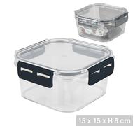 Urban Living Liberty Boite Hermetique Carree 900Ml Avec Clip 15X15Xh8Cm Midnight Blue