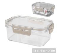 Urban Living Liberty Boite Hermetique Rectangulaire 800Ml Avec Clip 18X13Xh7Cm Dune