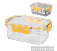 Urban Living Liberty Boite Hermetique Rectangulaire 800Ml Avec Clip 18X13Xh7Cm Mustard