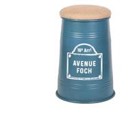 Urban Living "LOFT & Metal Pouf Conique avec Assise en Jute 4 Couleurs Assorties D34XH48CM