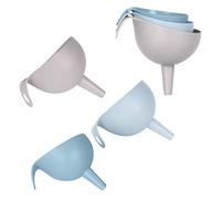 Urban Living Lot de 3 entonnoirs de cuisine imbriqués avec poignée 9 cm, 10 cm, 11 cm en plastique de qualité alimentaire, liquide, ingrédients secs et poudre