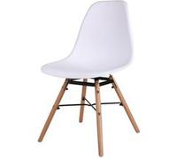 Urban Living - Lot de 4 Chaises Jena structure en métal et pied en bois - Blanc - Jena Blanc G