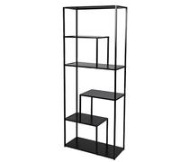 Urban Living "Madison BIBLIOTHEQUE 6 Niveaux avec Structure en Metal Noir 70X30XH170CM