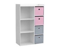 Meuble de rangement enfant 3 Niches Girl - 62 x H. 96 cm - Rose