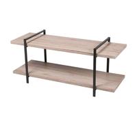 - Meuble TV industriel en bois et métal Dock - L. 120 x H. 55 cm - Noir - Dock