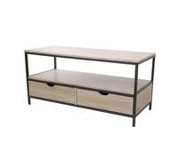 Urban Living - Meuble TV industriel Factory - L. 120 x H. 57 cm - Noir