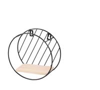 Urban Living Modern Spirit Etagere Murale Ronde en Bois ET Metal Noire & Blanc D19XH8CM