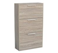 - Meuble à chaussure design bois Pratik - L. 63 x H. 117 cm - Marron - Pratik