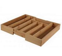 URBAN LiVING Range-couverts extensible en bambou 37 x 42 x 5 cm