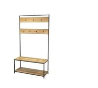 Urban Living "RIVERSIDE MEUBLE PORTE MANTEAUX AVEC 2 ETAGERES RANGE CHAUSSURES 100X39XH180CM