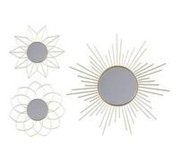 Urban Living - Set de 3 miroirs Gold Home - Doré Or G