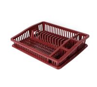 Urban Living Sonoma EGOUTTOIR A Vaisselle avec Plateau Couleur Ruby Wine 46X37XH9,5CM
