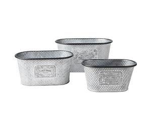 Urban Living SUNNYDAYS Garden & Metal Bloom Set DE 3 JARDINIERES en Metal
