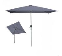 Urban Living SUNNYDAYS PARASOL 2X3MTR INCLINABLE GRIS ANTHRACITE MAT ALUMINIUM BALEINE ACIER