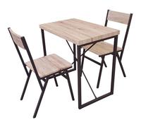 - Table haute avec chaises Dock - L. 80 x H. 75 cm - Marron - Dock