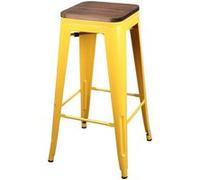- Tabouret de bar vintage Liv - H. 77 cm - Jaune