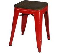Urban Living - Tabouret vintage Liv H46 cm - Rouge Rouge G