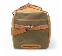 Urban London Sac de sport à roulettes en daim synthétique léger classique marron et vert, plusieurs tailles 50,8 cm, 76,2 cm, 86,4 cm, Marron et olive, 30, Sac de sport à roulettes