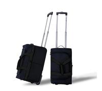 Urban London Sac de voyage pliable de 50,8 à 101,6 cm avec roulettes, léger 600D, valise de cabine pour affaires et vacances, bagage durable, Noir , 40 inc, Sac de sport à roulettes