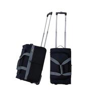 Urban London Sac de voyage pliable de 50,8 à 101,6 cm avec roulettes, léger 600D, valise de cabine pour affaires et vacances, bagage durable, Noir/gris, 24" (61 cm), Sac de sport à roulettes