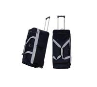Urban London Sac de voyage pliable de 61 cm avec roulettes, léger 600D, bagage de cabine pour affaires et vacances, bagage durable, noir/gris, 86,4 cm, Valise
