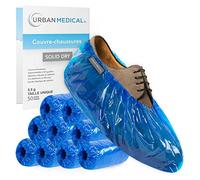 URBAN MEDICAL 50x Surchaussures Imperméables Jetables/Réutilisables avec Semelle Antidérapante | SOLID DRY | Résistant Déchirure et à l'Abrasion | In- et Outdoor | Onesize - 5,5g par Couvre-Chaussure