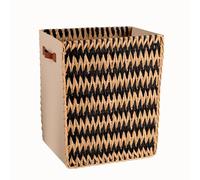 Urban Nest Panier à Linge 75L - Corde Tressée Anti-Humidité, Panneaux en Feutrine Premium, Grand Panier Pliable avec Poignées PU pour Chambre, Salle de Bain & Buanderie - Café Naturel