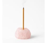 Urban Nest Support à Encens en Cristal Naturel, Pierre Décorative pour Méditation, Purification Énergétique, Guérison Émotionnelle, Croissance Spirituelle & Décoration de Maison (3-5 cm, Quartz Rose)