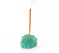Urban Nest Support à Encens en Cristal Naturel, Pierre Décorative pour Méditation, Purification Énergétique, Guérison Émotionnelle,Croissance Spirituelle & Décoration de Maison (3-5 cm,Fluorite Verte)