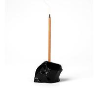 Urban Nest Support à Encens en Cristal Naturel, Pierre Décorative pour Méditation, Purification Énergétique, Guérison Émotionnelle, Croissance Spirituelle & Décoration de Maison (3-5 cm, Obsidienne)