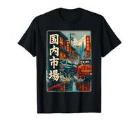 Urban Night Street Racing Rainy City Voiture Scène Japonaise T-Shirt
