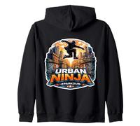 Urban Ninja Parkour Athlète Amoureux Adolescent Garçons Filles City Cool Sweat à Capuche