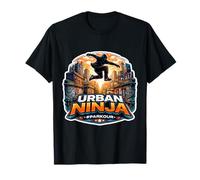 Urban Ninja Parkour Athlète Amoureux Adolescent Garçons Filles City Cool T-Shirt