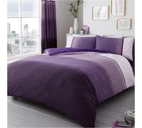 Urban Ombre Reversible Duvet Cover Set,Polyester/Cotton,Polycotton,Purple,Double