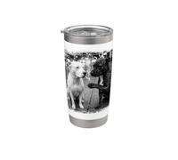 Urban Pitbull Dogs Smoking Street Scène Gobelet isotherme en acier inoxydable double paroi