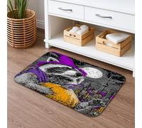 Urban Raton laveur Tapis de bain à séchage rapide, absorbant, antidérapant, lavable en flanelle, pour salle de bains, toilettes, toilettes, décoration 40,6 x 61 cm