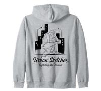 Urban Sketcher, Art Urbain Sweat à Capuche