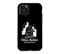 Urban Sketcher immortalisant l'instant Coque pour iPhone 11 Pro