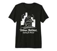 Urban Sketcher immortalisant l'instant T-Shirt Haut de Gamme