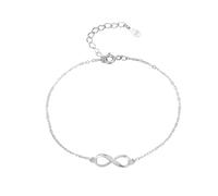 URBAN SPARKS Bracelet en argent sterling S925 pour femme - Chaîne délicate et minimaliste avec pendentif en perle - Bracelet en argent fin réglable - Cadeau élégant, Mittelgroße, Argent, Agate