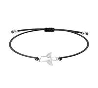 URBAN SPARKS Bracelet porte-bonheur pour femme noué à la main - Bracelet plaqué argent avec pendentif en zircone - Bracelet d'amitié réglable - Idée cadeau, One Size, Cuir, Agate