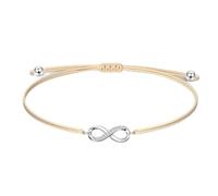 URBAN SPARKS Bracelet porte-bonheur pour femme noué à la main - Bracelet plaqué argent avec pendentif en zircone - Bracelet d'amitié réglable - Idée cadeau, One Size, Cuir, Agate