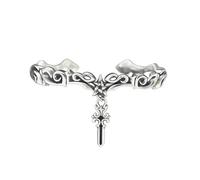 URBAN SPARKS Bracelet Tressé Plaqué Argent S925 - Bracelet Manchette Unisexe Style Vintage, Design Unique Inspiré de l’Art Thaï, Bijou Fait Main et Ajustable