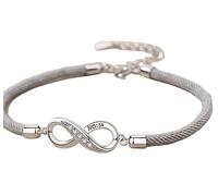 URBAN SPARKS Bracelets de couple Infinity pour elle et lui - Ensemble de bracelets réglables avec nœud de Moubius, symbole d'amour infini, Mittelgroße, Cuivre, Non.
