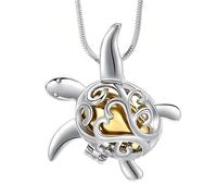URBAN SPARKS Collier urne en argent - Pendentif en forme de cœur - Pour cendres - Bijou commémoratif pour homme ou animal de compagnie, Mittelgroße, Argent, Non.
