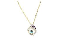 URBAN SPARKS Élégant collier avec pendentif doré et argent pour femme - Designs uniques comprenant tournesol, gourde, lune, nœud, cœur et feuille, ensemble de bijoux en cristal étincelant en zircon