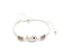 URBAN SPARKS Yin Yang Paire de bracelets réglables en corde Bracelets d'amitié assortis pour femmes et hommes Bracelet en soie fait à la main Cadeau d'anniversaire pour la Saint-Valentin, One Size