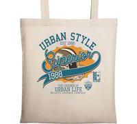Urban Style The Legends of Urban Life Sac fourre-tout en coton naturel écologique supérieur Beige