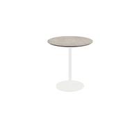 Urban table de bistrot avec piètement blanc + plateau HPL Ø70 cm